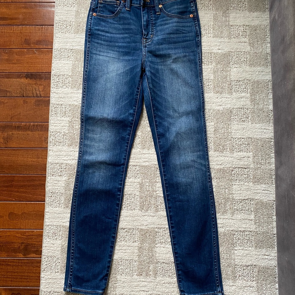 Madewell skinny jeans, 10” high rise